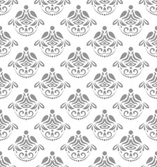 Classic seamless pattern. Damask orient grat and white ornament. Classic vintage background. Orient pattern for fabric, wallpapers and packaging