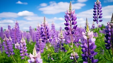 Obraz premium Nature theme, A field of bluebonnet flowers in bloom , field of bluebonnet flowers, bloom, nature theme
