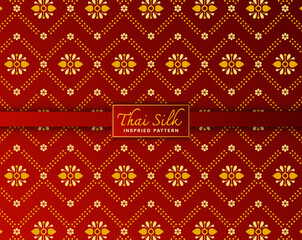 Seamless pattern background. Inspired by traditional North Eastern Thai silk pattern.
