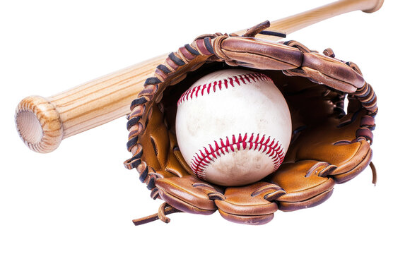 Baseball Essentials on Transparent Background, PNG, Generative Ai