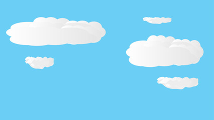 Cloudy sky scene background vector simple cloud illustration template design illustration