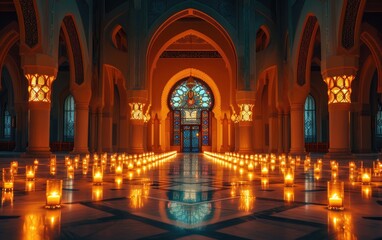 Mosque Bathed in Candlelight