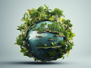 ESG concept of environmental, social, and governance. Showcase the promotion of social and environmental responsibility in corporate governance ESG, generative AI