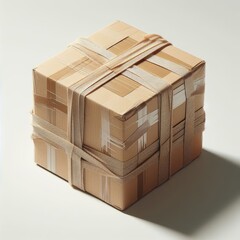 cardboard box on white background
