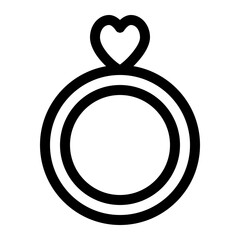 wedding ring line icon