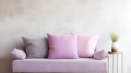 Real photo of pastel pillows