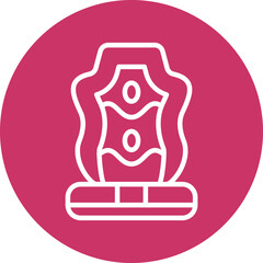 Racing Car Seat Icon Style