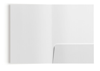 Creative concept blank folder paper isolated on plain background , suitable for your element scenes.