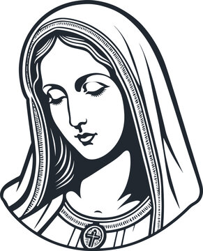 recommend clip art: Holy Virgin Mary, vector illustration