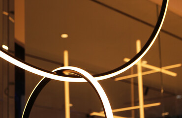 Hanging lamp led ring light modern luxury style.