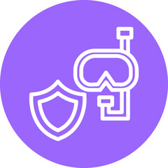 Diving Safety Icon Style