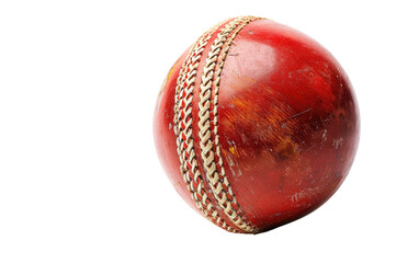 Classic Cricket Ball Showcase on Transparent Background, PNG, Generative Ai