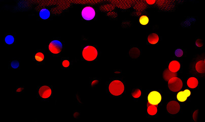 Colorful black bokeh background perfect for Party, Anniversary, Birthdays, event and various design works