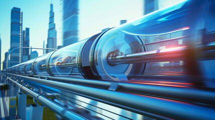 Urban Mobility Revolution: Hyperloop Vision - obrazy, fototapety, plakaty