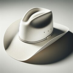 white cowboy hat isolated on white
