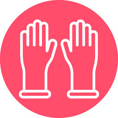 Latex Gloves Icon Style