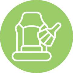 Car Seat Cleaning Icon Style