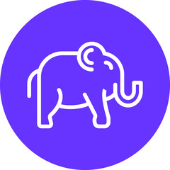 Circus Elephant Icon Style