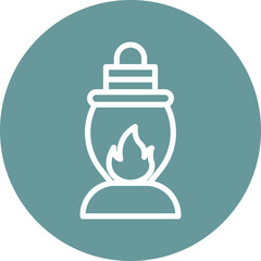 Gas Lamp Icon Style