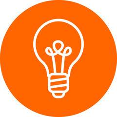 Incandescent Light Bulb Icon Style