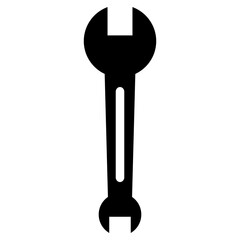Tools vector wrench icon. Settings and repair, service sign icon. Key tool isolated on white background.