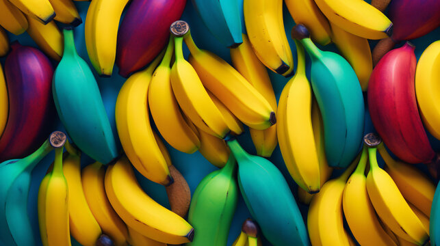 Colorful pattern of bananas