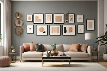 wall / modern Living Room Design