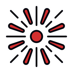 Firework filled line icon