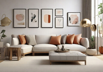 wall / modern Living Room Design