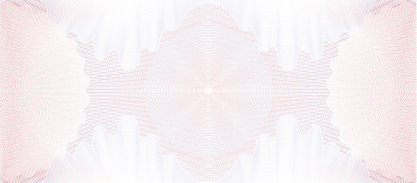 Cheque guilloche watermark pattern background, vector texture for voucher or money. Certificate or currency banknote guilloche or paper watermark pattern background for coupon or diploma document