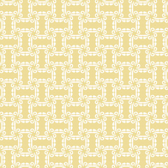 Fototapeta premium Seamless geometric yellow and white background for your designs. Modern ornament. Geometric abstract pattern