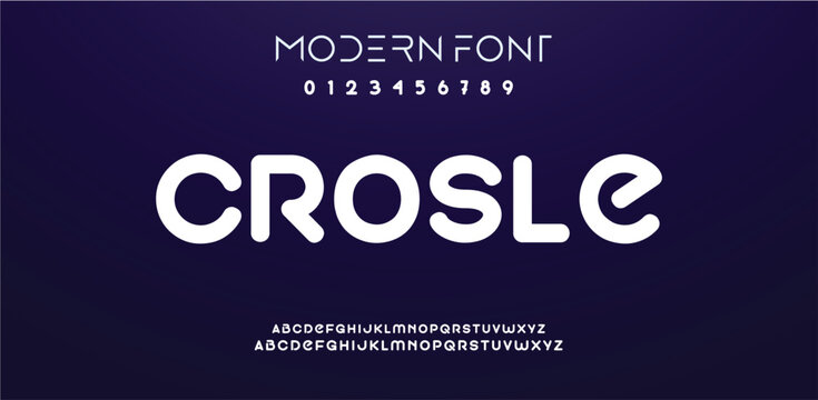 Modern minimal abstract alphabet fonts. Typography technology, electronic, movie, digital, music, future, logo creative font. vector illustration
