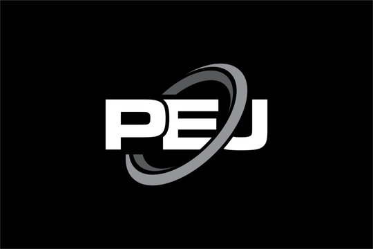 PEJ creative letter logo design vector icon illustration