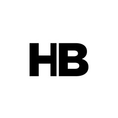 Letter H and B, HB logo design template. Minimal monogram initial based logotype.