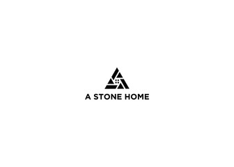 letter a stone home logo, design, Vector, illustration, Creative icon, template