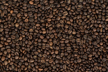 Medium roasted coffee beans detail