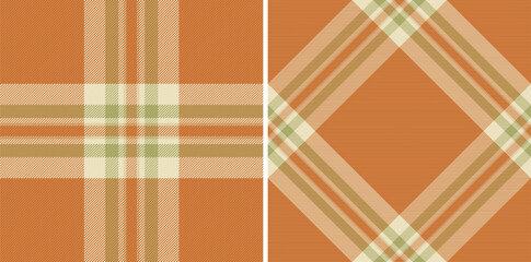 Seamless check tartan of background fabric texture with a plaid vector pattern textile.