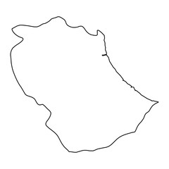 Gabes Governorate map, administrative division of Tunisia. Vector illustration.