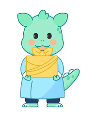 선물을 들고있는 용