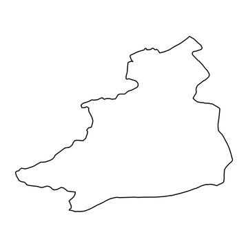 Jendouba Governorate map, administrative division of Tunisia. Vector illustration.