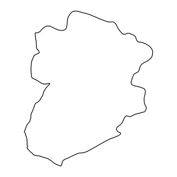 Kasserine Governorate map, administrative division of Tunisia. Vector illustration.