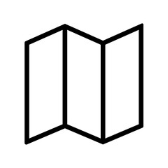 Black line map sign icon vector design