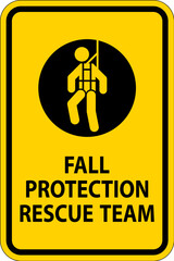 Hard Hat Decals, Danger Fall Protection Rescue Team