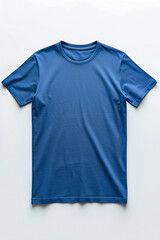 Distinctive Tees Display, Blue T shirt Precision Logo Mockup for Male and Female T shirts, Elevating Brand Aesthetics