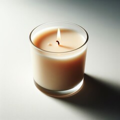 Aromatic  candle and flowers
