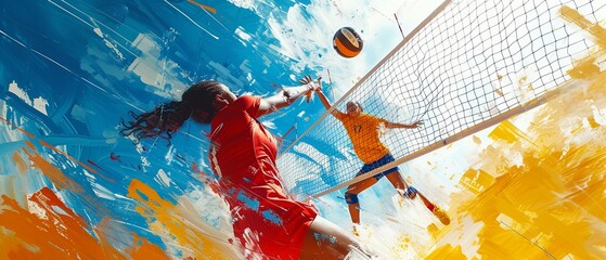 Youth Volleyball Spirit: Teamwork & Joy Collage

