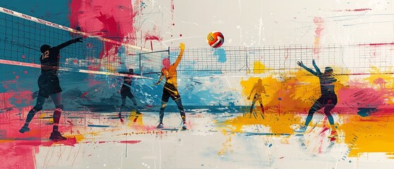 Youth Volleyball Spirit: Teamwork & Joy Collage

