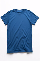 Distinctive Tees Display, Blue T shirt Precision Logo Mockup for Male and Female T shirts, Elevating Brand Aesthetics