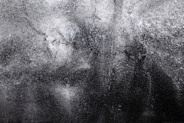 Frozen Ice Texture On A Black Background Overlay