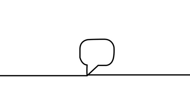 Like. Thumbs up, comment, share, rating, rate the service, user, comment. Feedback concept. One line drawing animation. Motion design. Animated technology logo. Video 4K. like share and comment